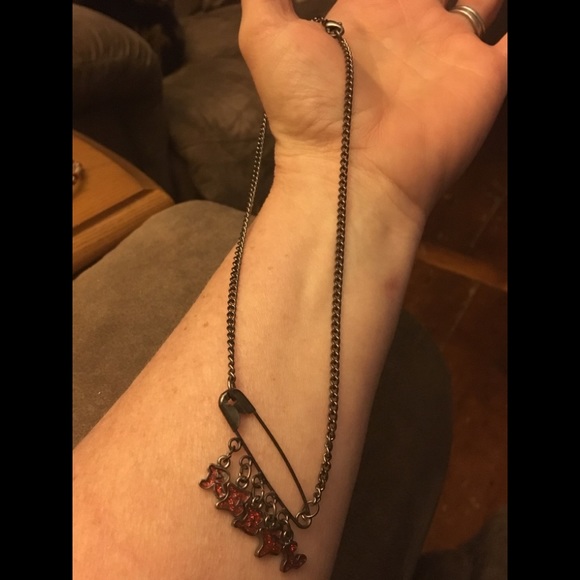 “REBEL” Necklace - red letters on a Safety Pin - FUN, SASSY & BADASSY - Picture 4 of 12